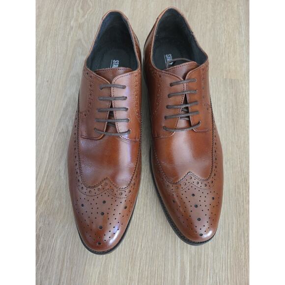 New Stacy Adams Dunbar Tan Brown Wingtip Oxfords 11.5 main image 10